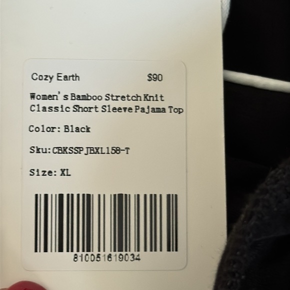 NWT Cozy Earth XL Bamboo Stretchknit Classic short sleeve short PJ set - Picture 5 of 9